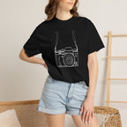 Camera Line Art T-Shirt — Vintage Film Photographer Tee